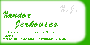 nandor jerkovics business card