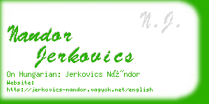 nandor jerkovics business card